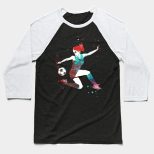Female Soccer Player Baseball T-Shirt